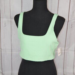 Free People Movement Never Better Square Neck Sports Bra Size XL Bright Jade NWT